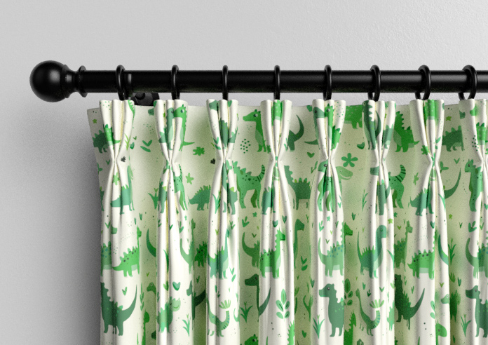 Dino Land, Lush Green - Made to Measure Curtains - Image 11